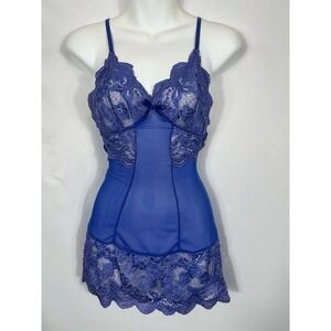 Sheer Mesh Babydoll Dress Lace Whimisgoth Dark Coquette Vamp Fairy Goth Y2K SZ M